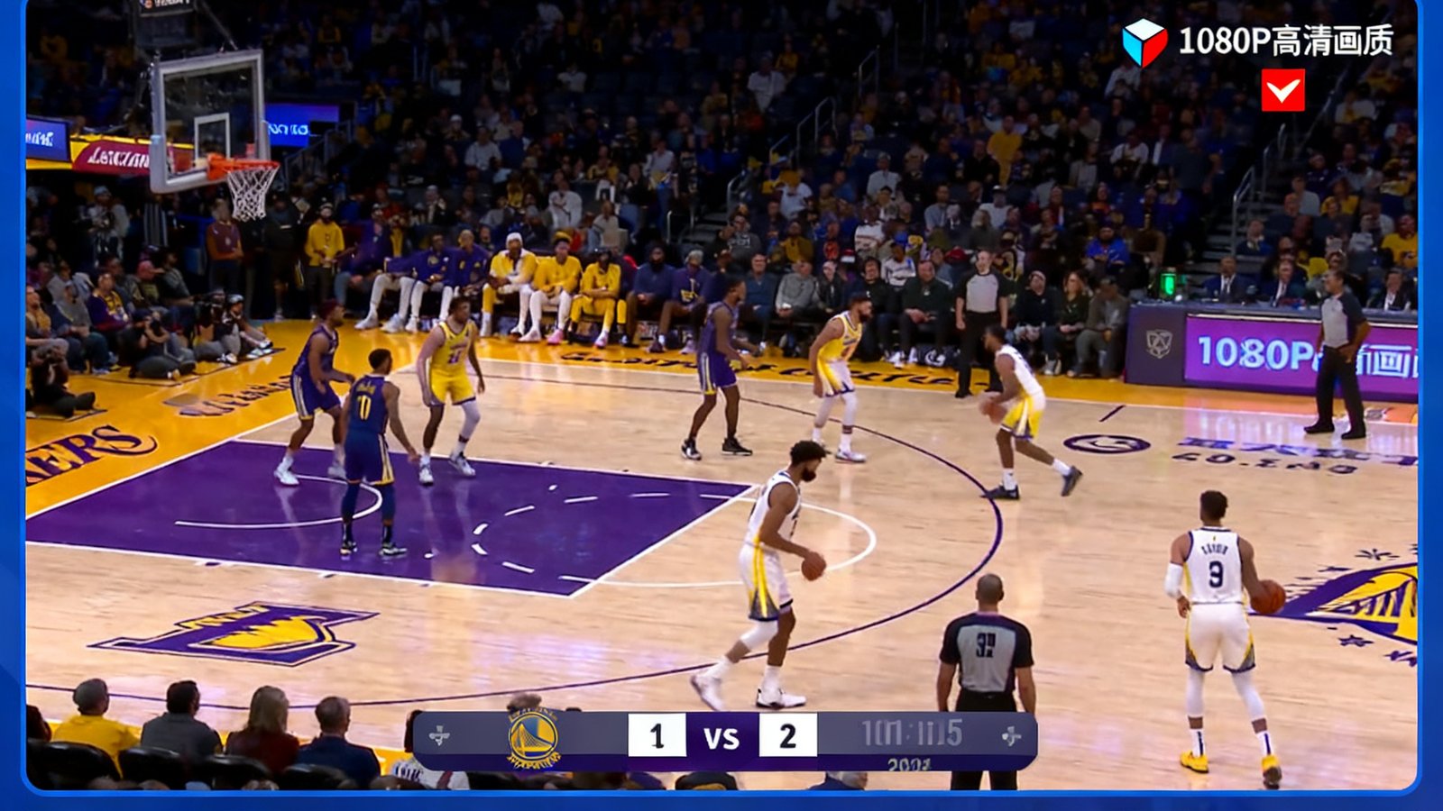 天天体育NBA季后赛直播，湖人对勇士，画质1080P，提供实时比分与球员数据